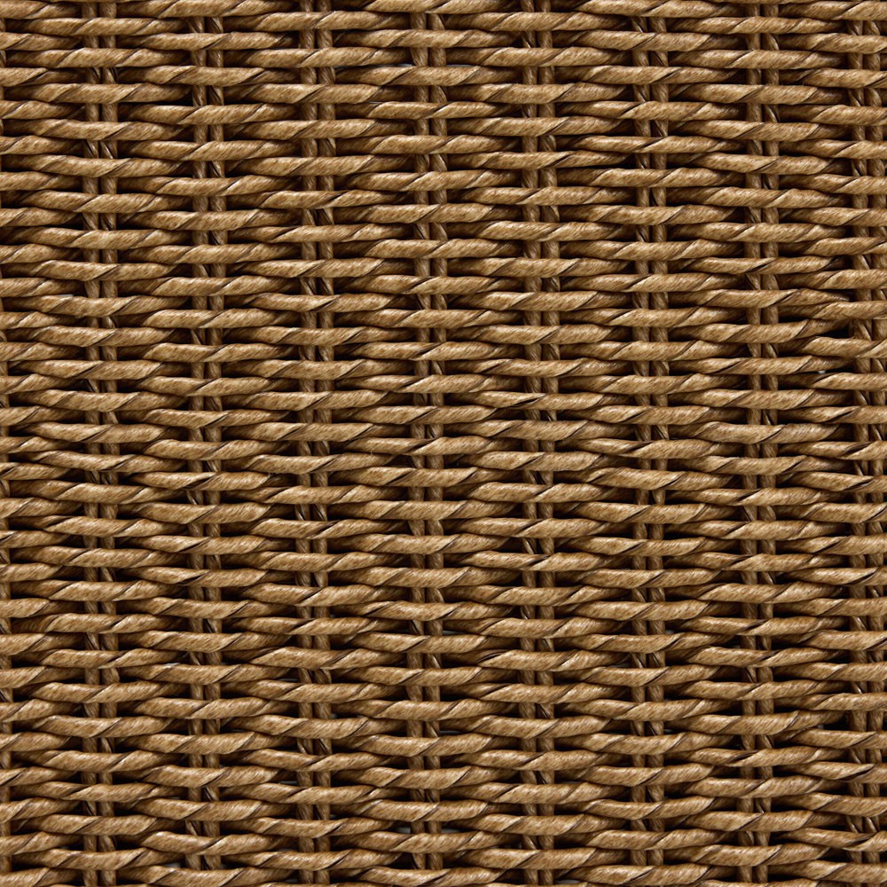 Maris Coastal Beach Beige Stone Woven Outdoor Coffee Table|