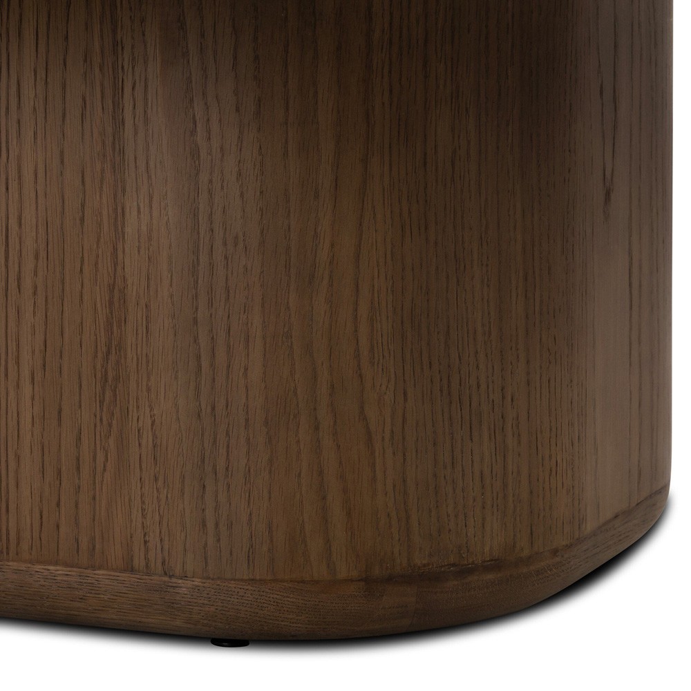 Morley Modern Classic Brown Burl Oak Rectangular Coffee Table|