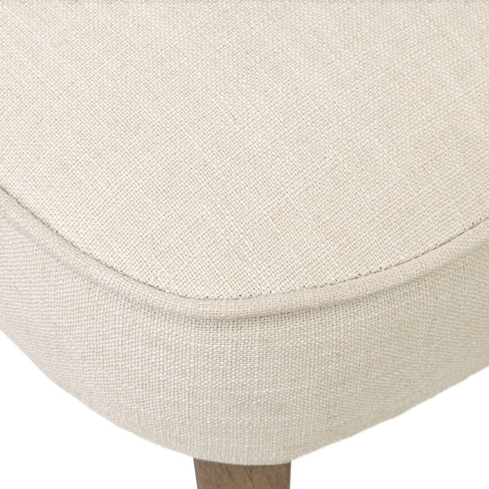 Andy Modern Classic Cream Performance Brown Wood Counter Stool|