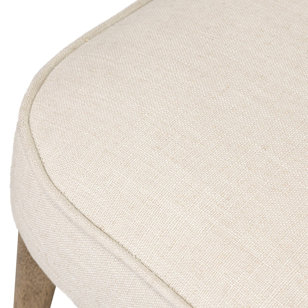 Andy Modern Classic Cream Performance Brown Wood Counter Stool|