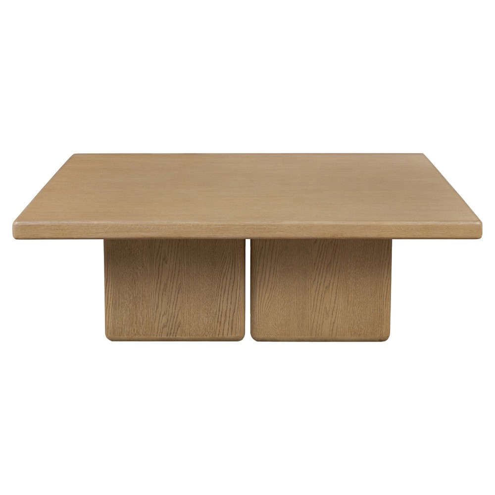Pecos Modern Classic Light Wash Oak Square Coffee Table|