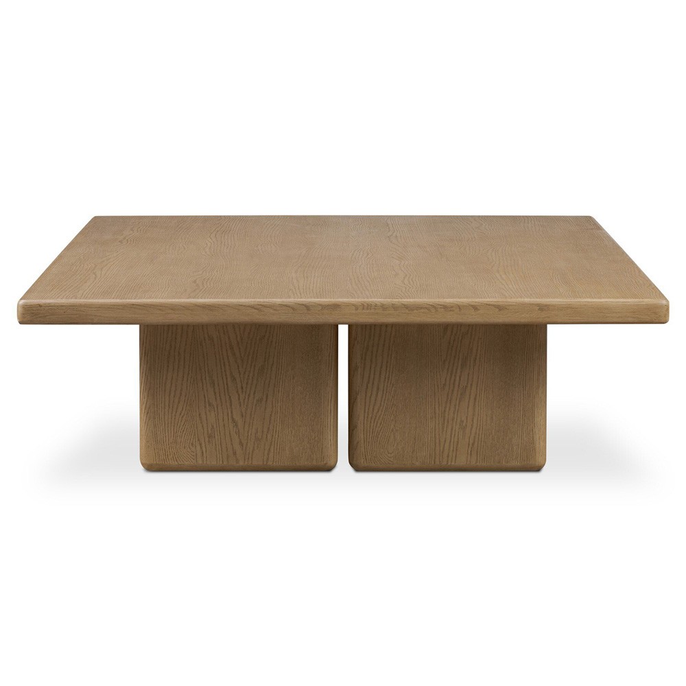 Pecos Modern Classic Light Wash Oak Square Coffee Table|