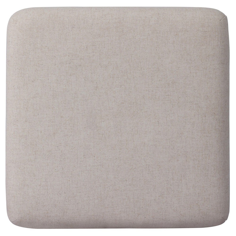 Raiko Coastal Beach Cream Woven Accent Stool|