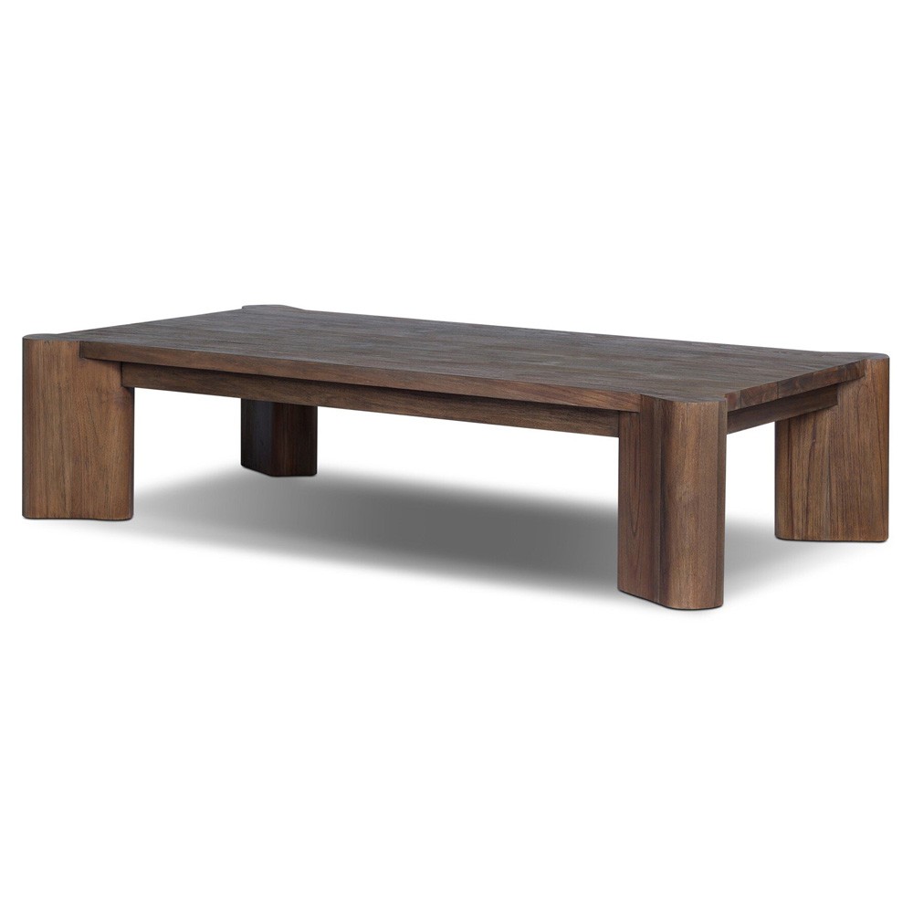 Soho Modern Classic Brown Teak Rectangular Outdoor Coffee Table|