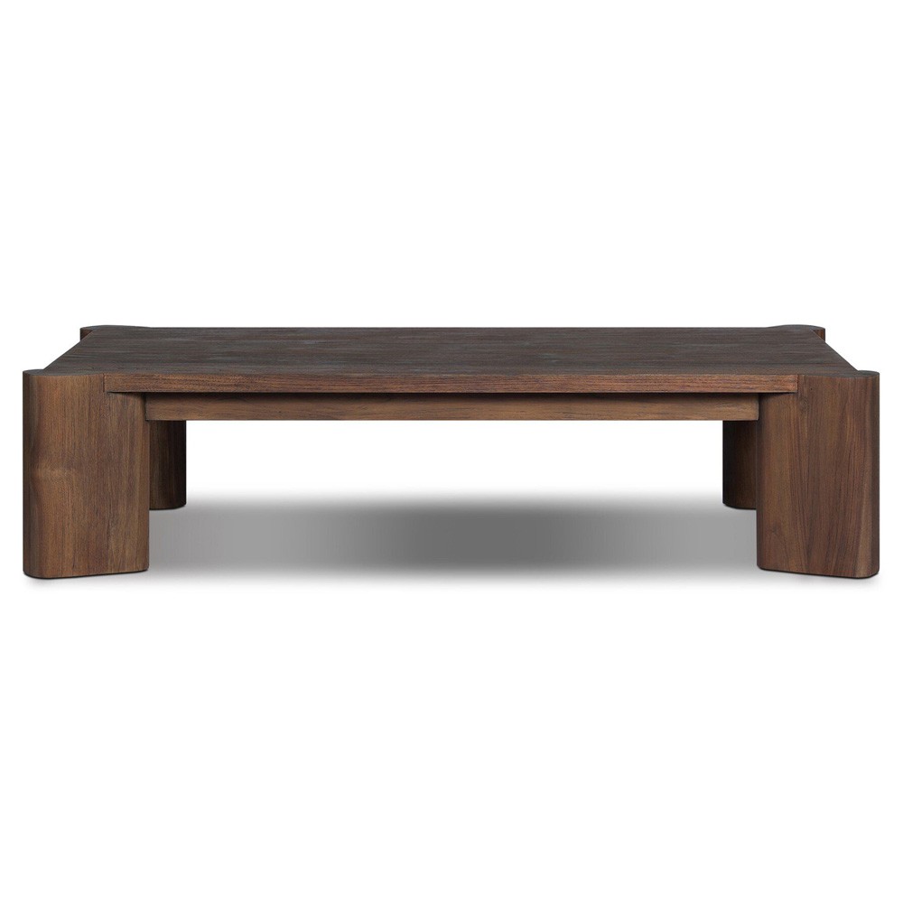 Soho Modern Classic Brown Teak Rectangular Outdoor Coffee Table|
