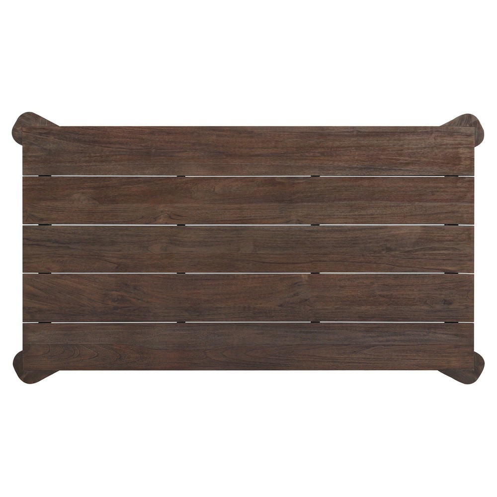 Soho Modern Classic Brown Teak Rectangular Outdoor Coffee Table|