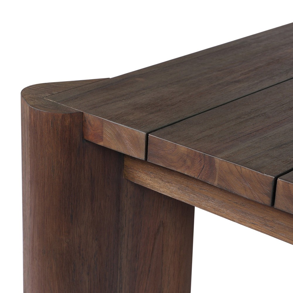 Soho Modern Classic Brown Teak Rectangular Outdoor Coffee Table|