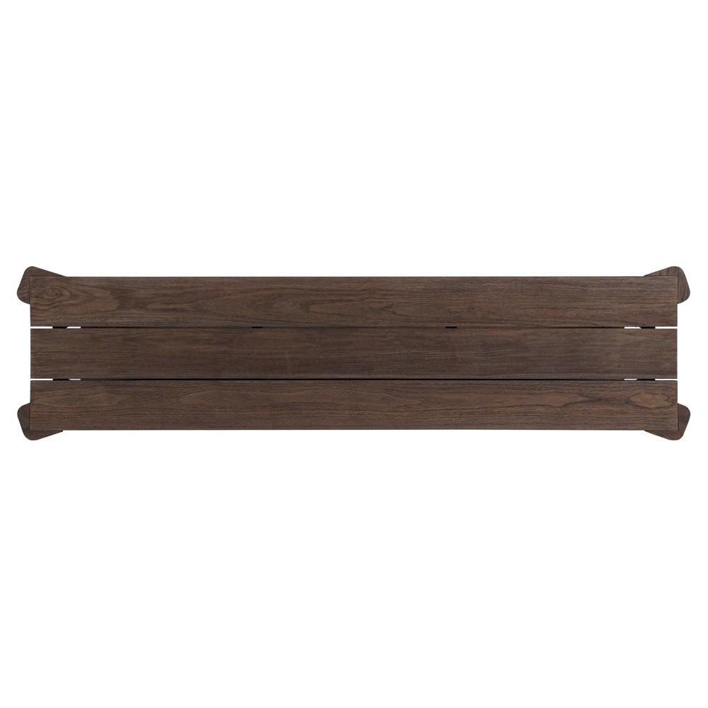 Soho Modern Classic Brown Teak Rectangular Outdoor Console Table|