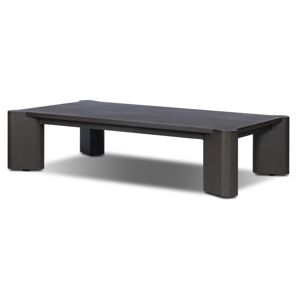 Soho Modern Classic Bronze Aluminum Rectangular Outdoor Coffee Table|