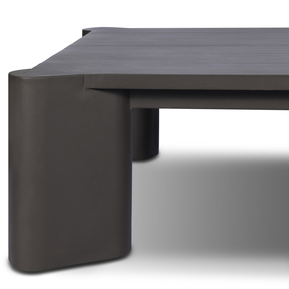 Soho Modern Classic Bronze Aluminum Rectangular Outdoor Coffee Table|