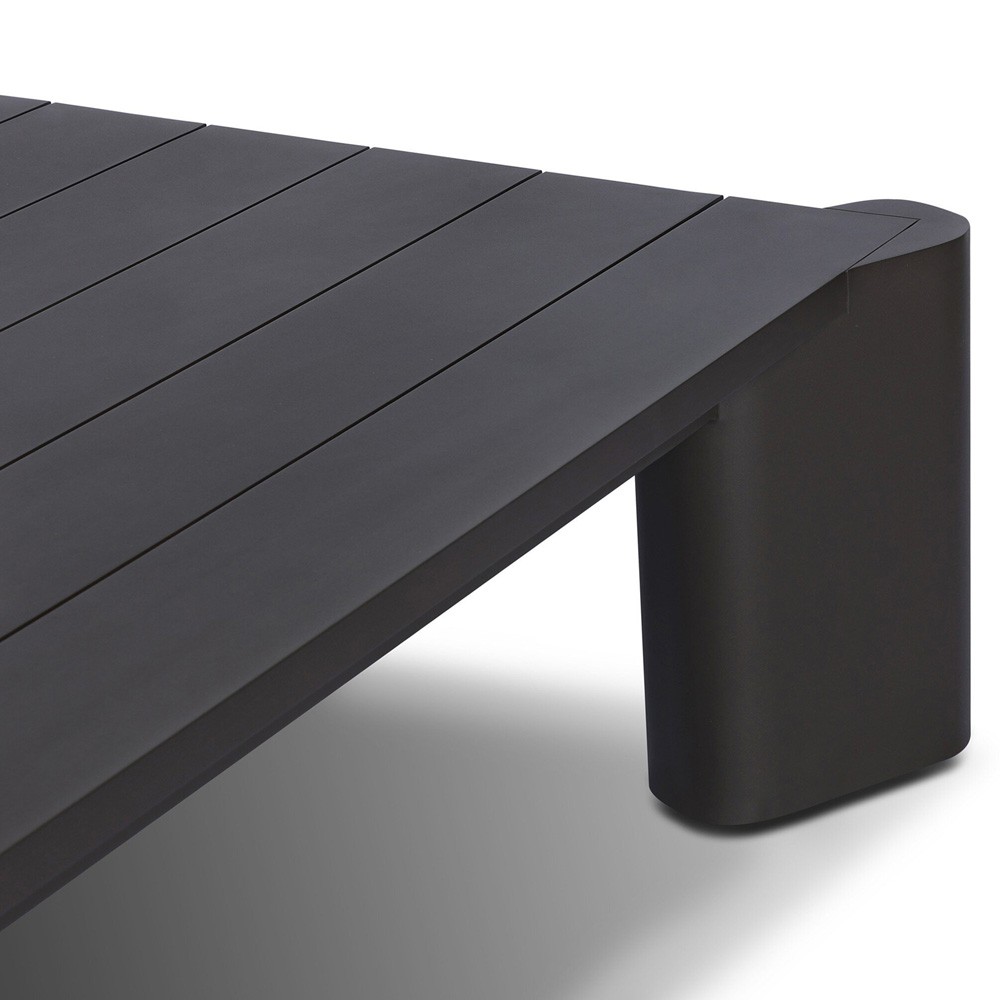 Soho Modern Classic Bronze Aluminum Rectangular Outdoor Coffee Table|