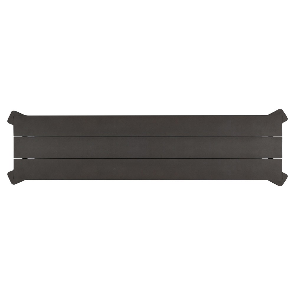 Soho Modern Classic Bronze Aluminum Rectangular Outdoor Console Table|