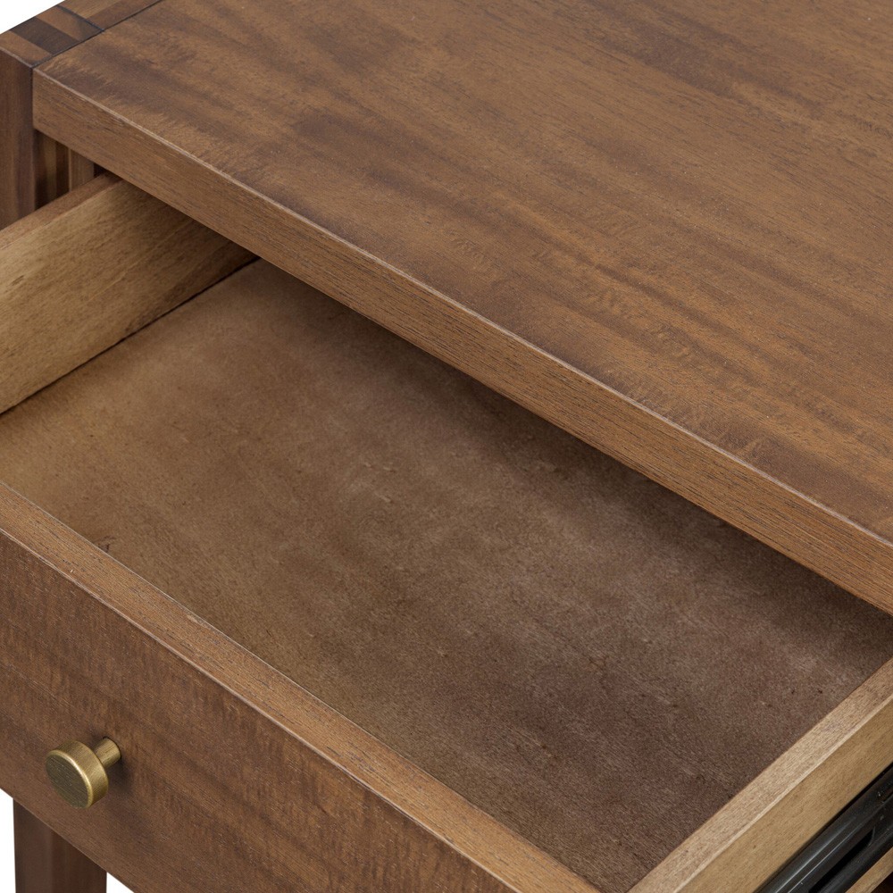 Timmy Rustic Lodge Brown Acacia Wood Small Nightstand|