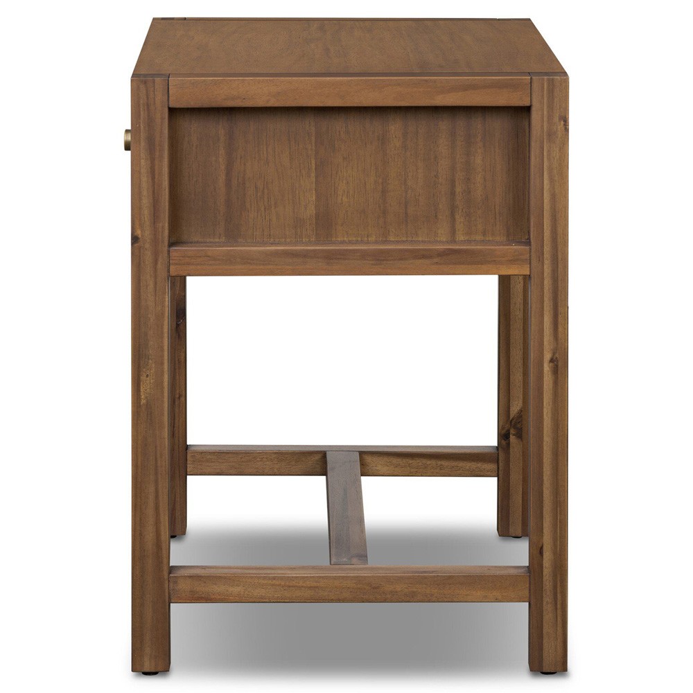 Timmy Rustic Lodge Brown Acacia Wood Small Nightstand|