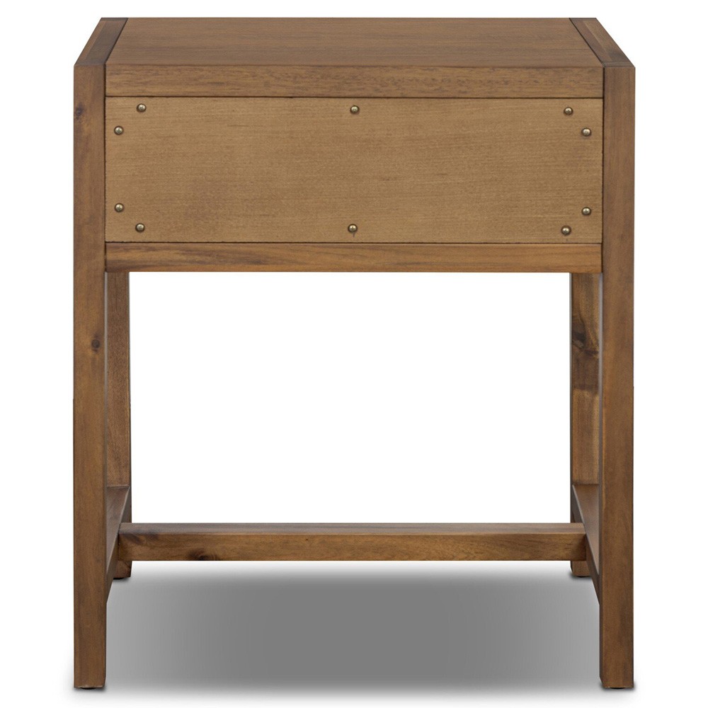 Timmy Rustic Lodge Brown Acacia Wood Small Nightstand|