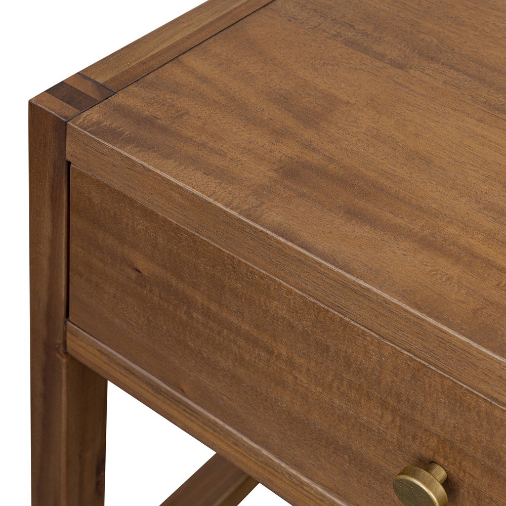 Timmy Rustic Lodge Brown Acacia Wood Small Nightstand|