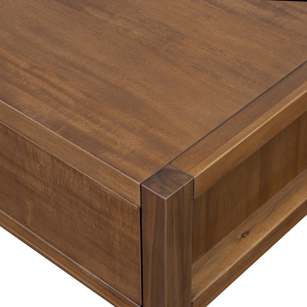 Timmy Rustic Lodge Brown Acacia Wood Small Nightstand|