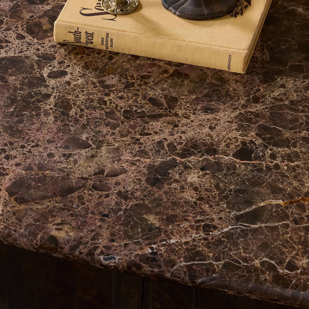 Tori Modern Classic Brown Marble Coffee Table|