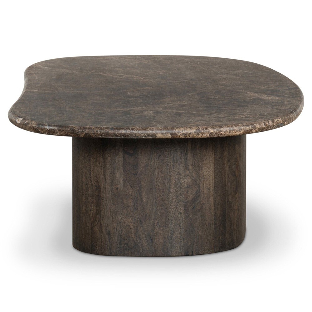 Tori Modern Classic Brown Marble Coffee Table|