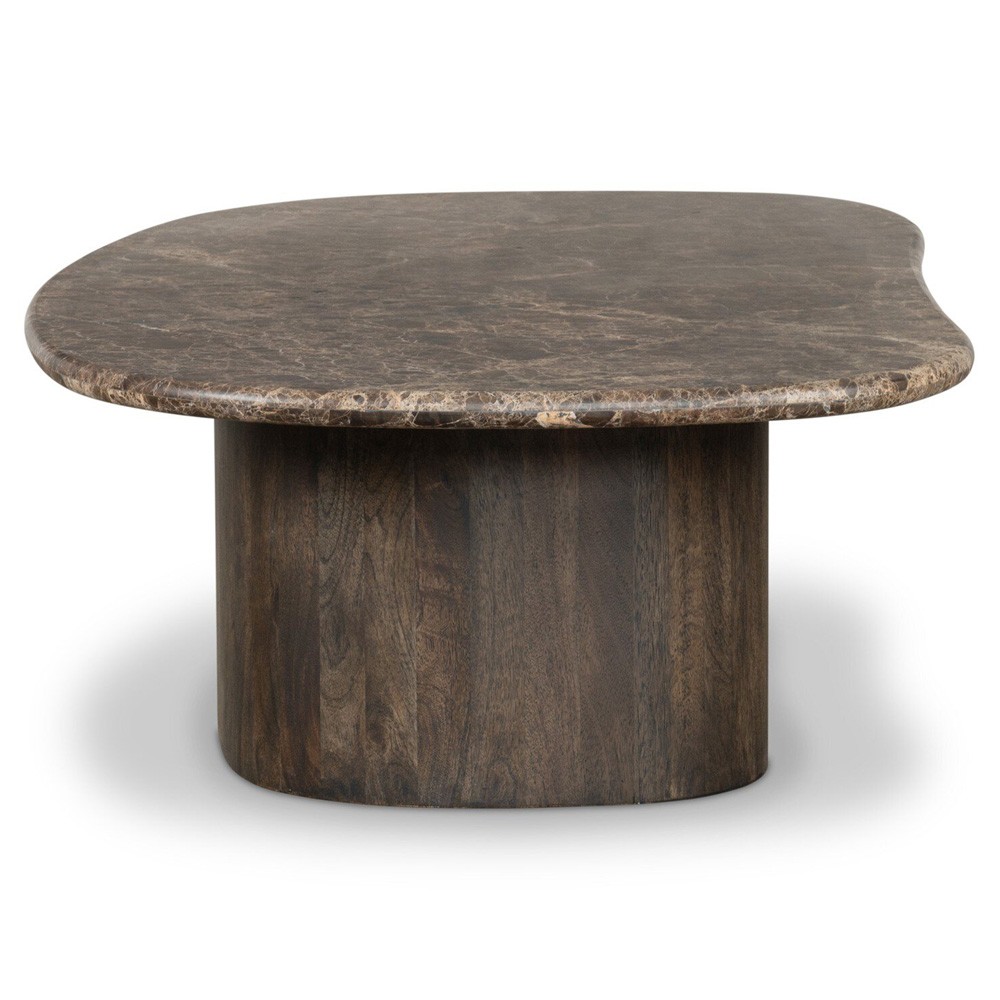 Tori Modern Classic Brown Marble Coffee Table|