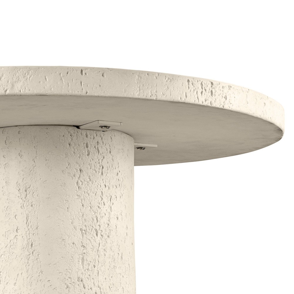 Varda Modern Classic Cream Concrete Round Outdoor Counter Table - 34"|