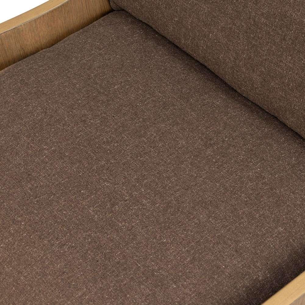 Vestavia Coastal Beach Brown Performance Aged Oak Woven Wing Chair|