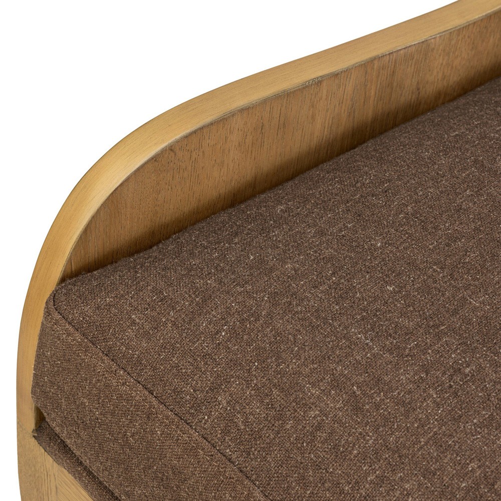 Vestavia Coastal Beach Brown Performance Aged Oak Woven Wing Chair|