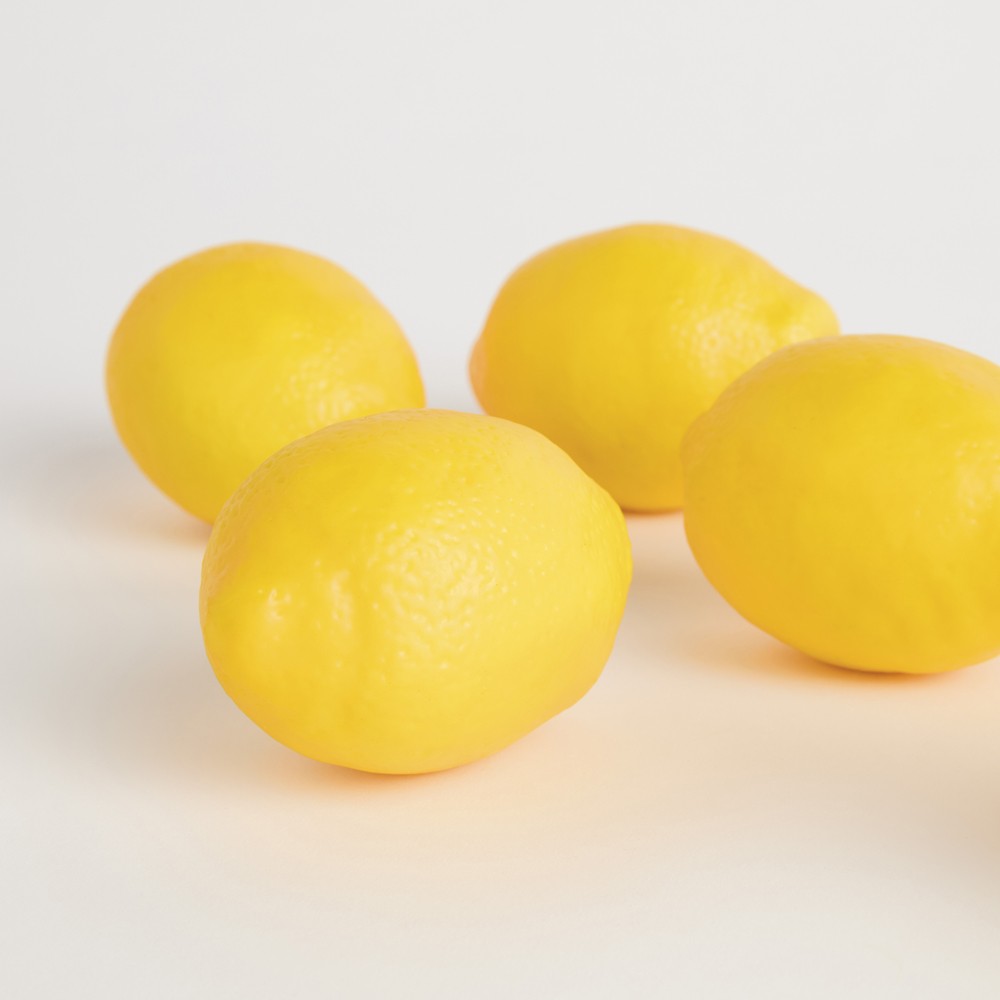 Coleson Updated Traditional Yellow Faux Decorative Lemons - Set of 6|