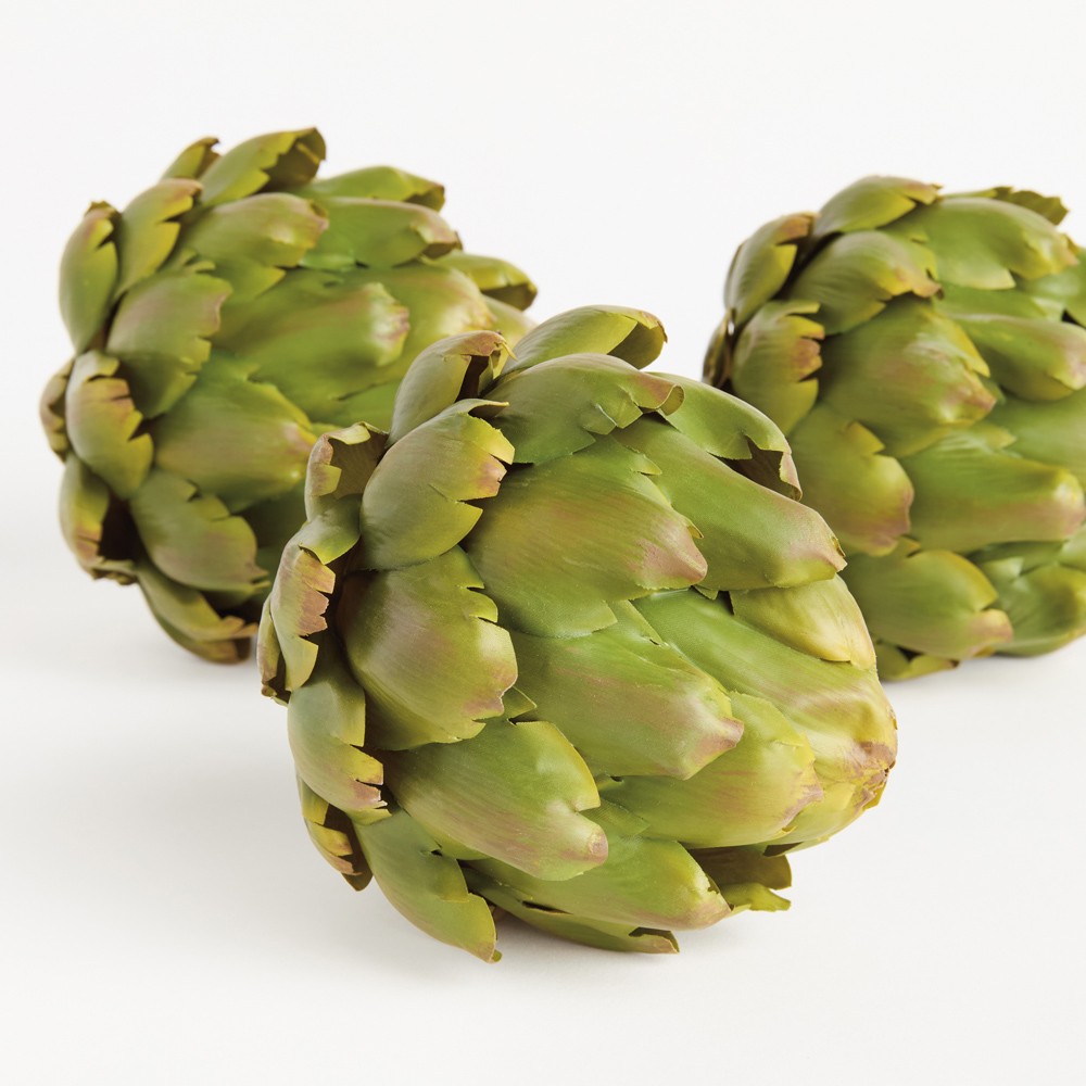 Lennox French Country Green Faux Decorative Artichokes - Set of 3|