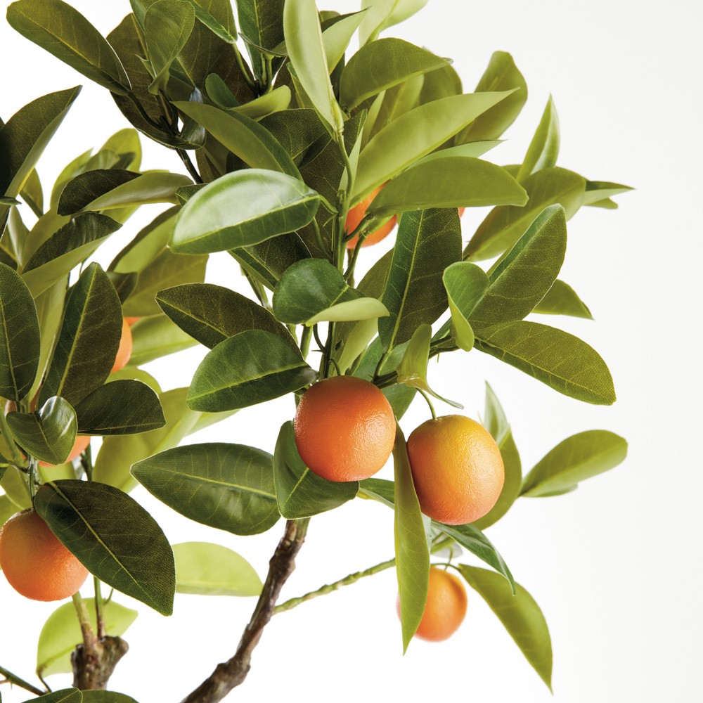 Ameer French Country Orange Kumquat Drop In Tree - 33"|