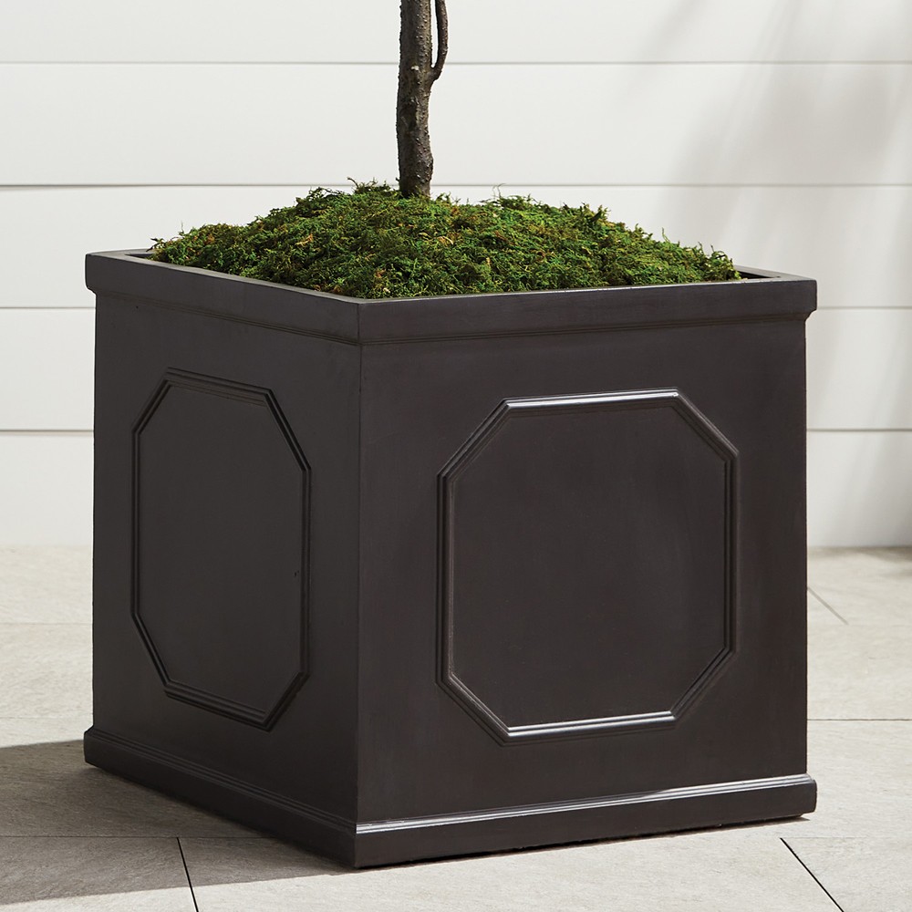 Laura French Country Antique Black Box Pot - Small|