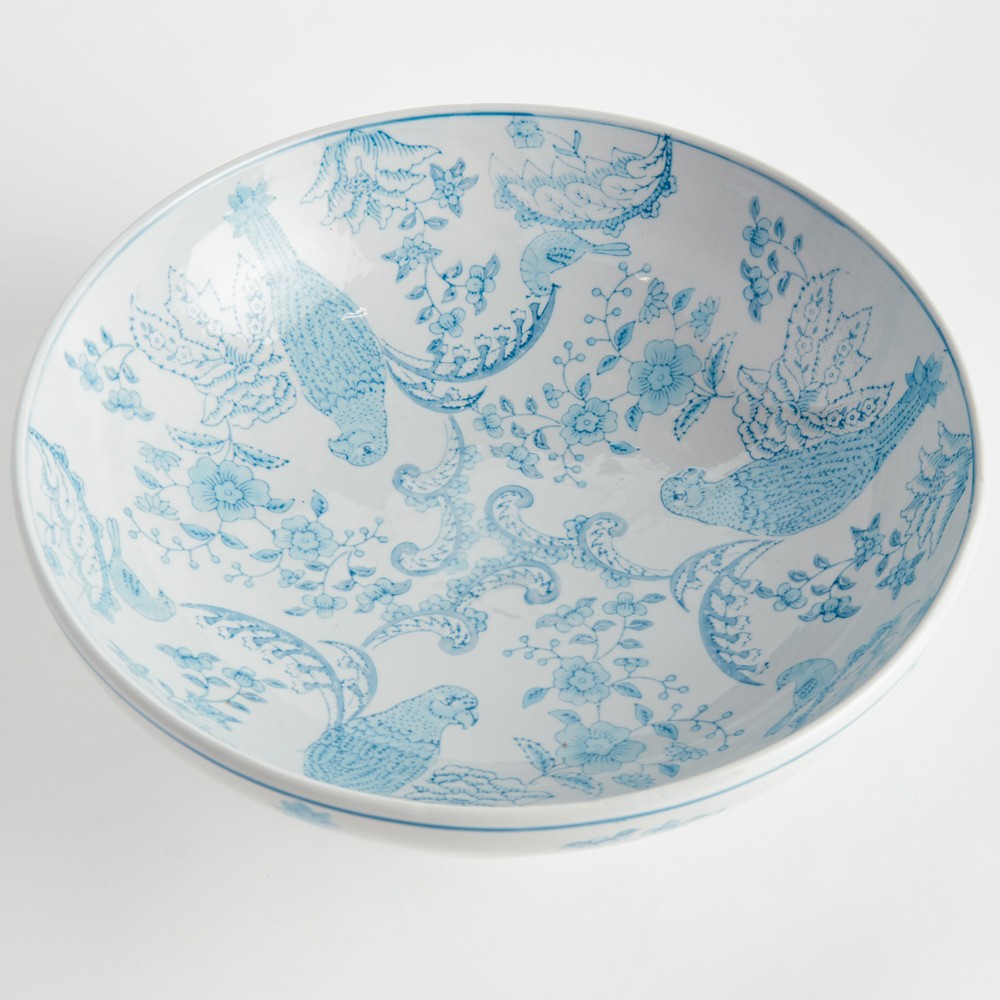 Salvatore French Country Light Blue Porcelain Decorative Bowl|