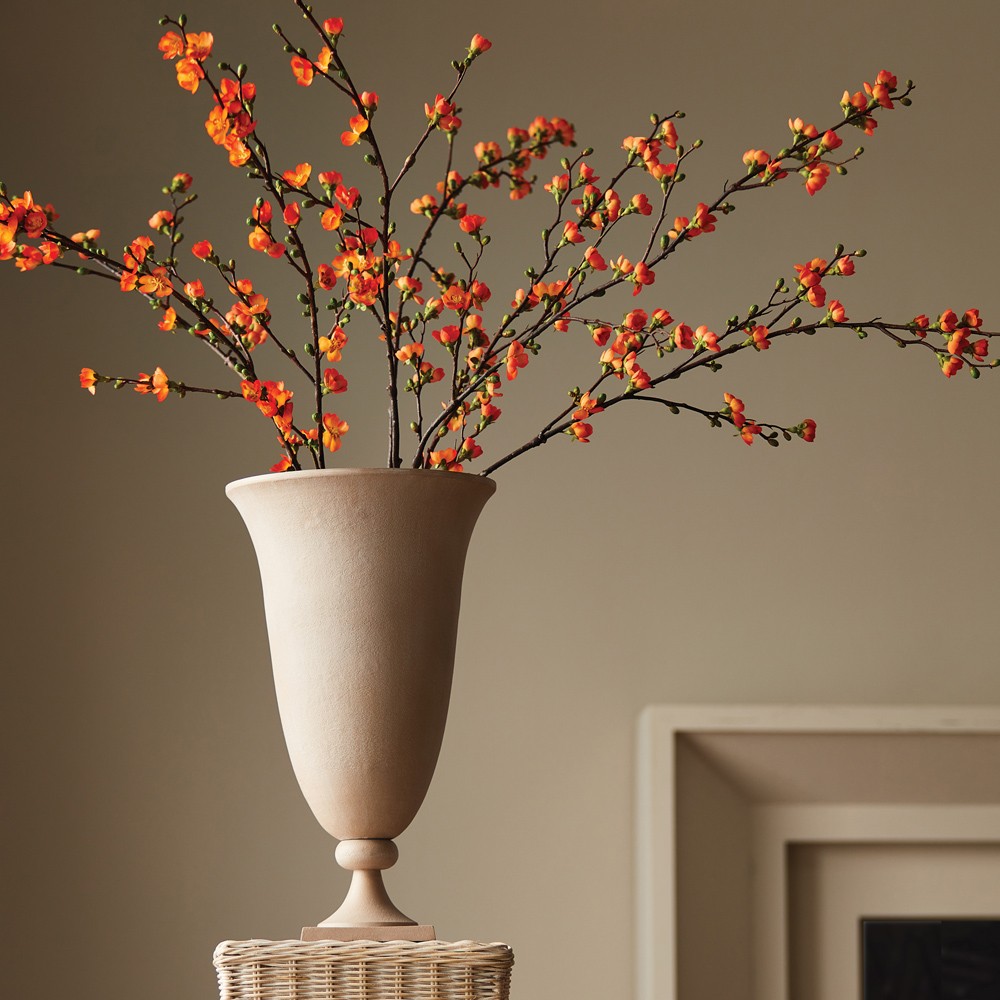 Ernesto Updated Traditional Cream Footed Decorative Vase|