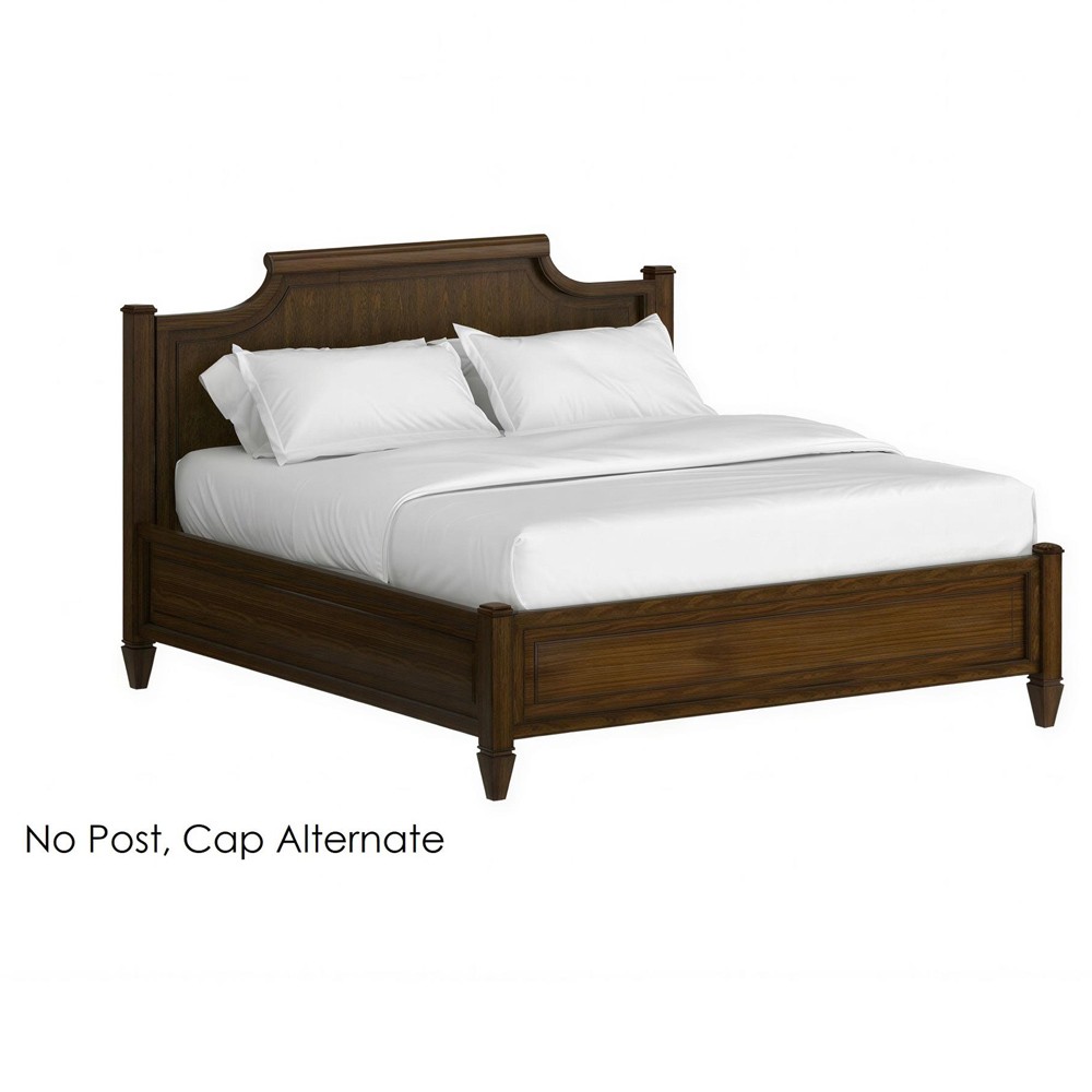 Gatlin Updated Traditional Brown Wood Four Poster Bed - Queen|