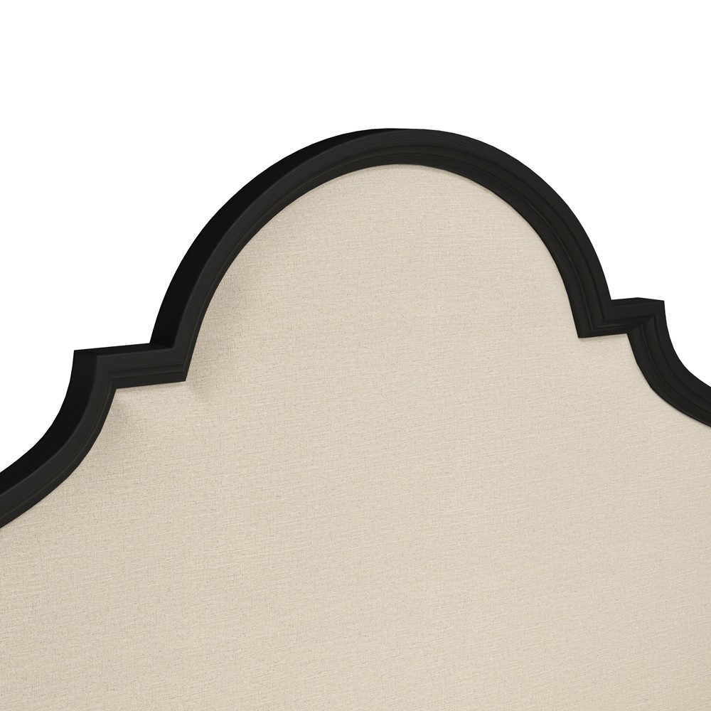 Benny French Country Black Pine Wood Bed - Queen|