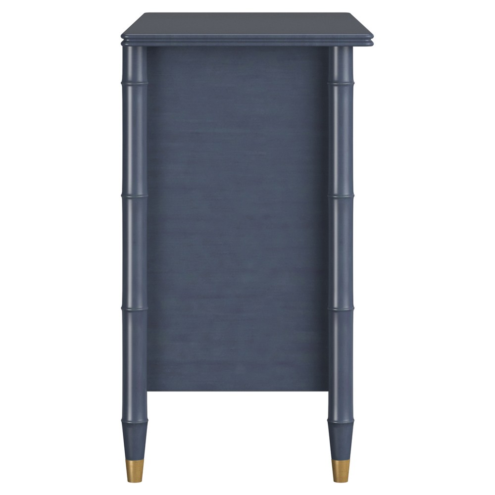 Zaylen Updated Traditional Blue Wood Bachelor Chest|