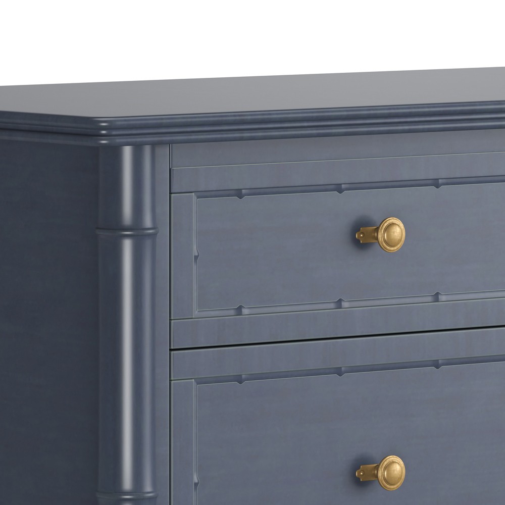 Zaylen Updated Traditional Blue Wood Bachelor Chest|