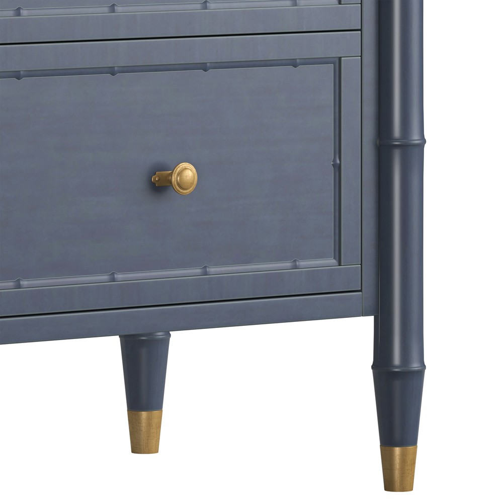 Zaylen Updated Traditional Blue Wood Bachelor Chest|