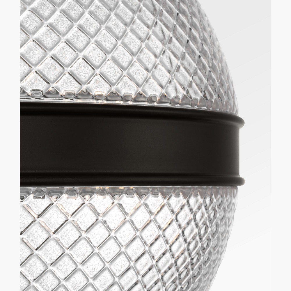 Lucinda Updated Traditional Glass Globe Aged Iron Single Pendant|