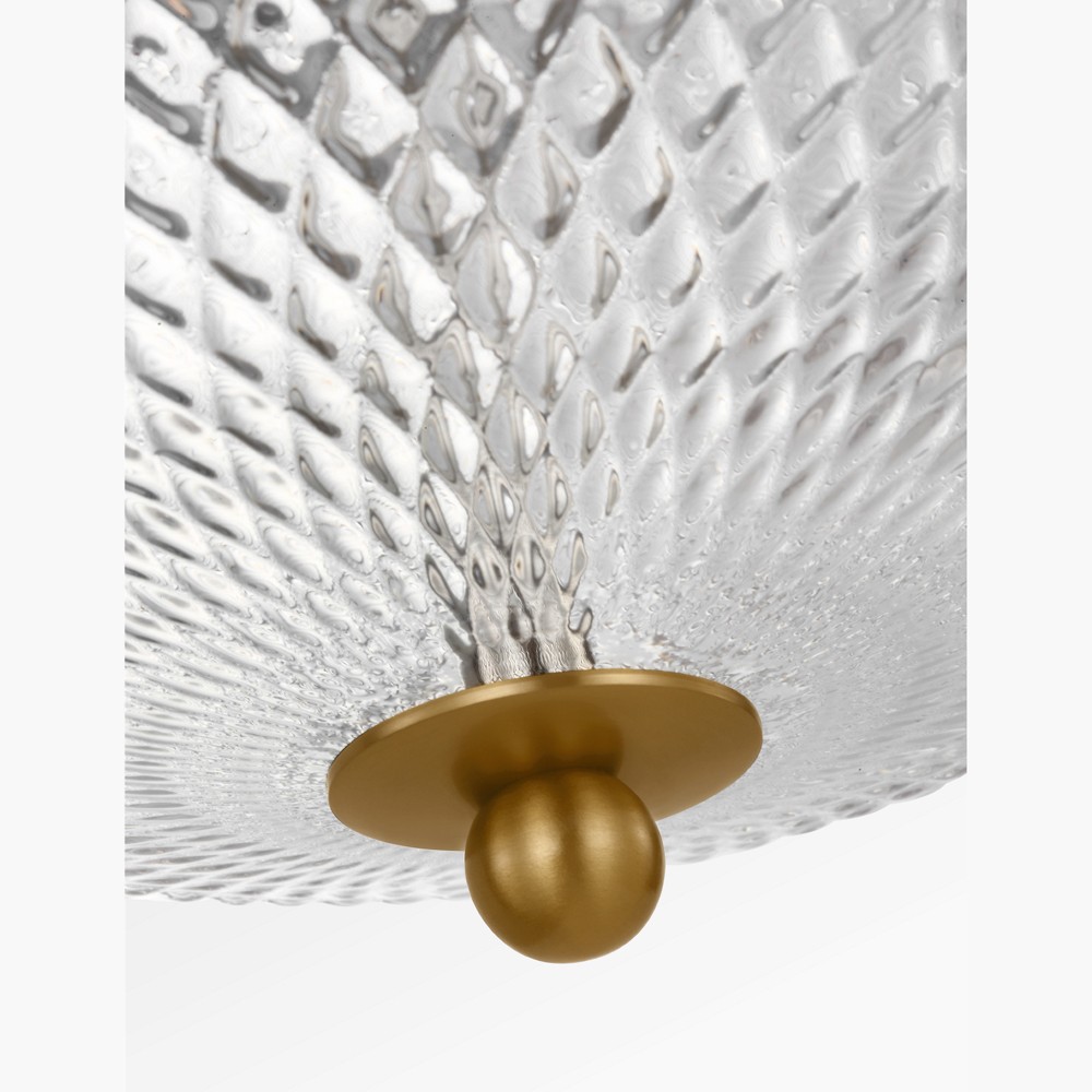 Lucinda Updated Traditional Glass Globe Burnished Brass Single Pendant|