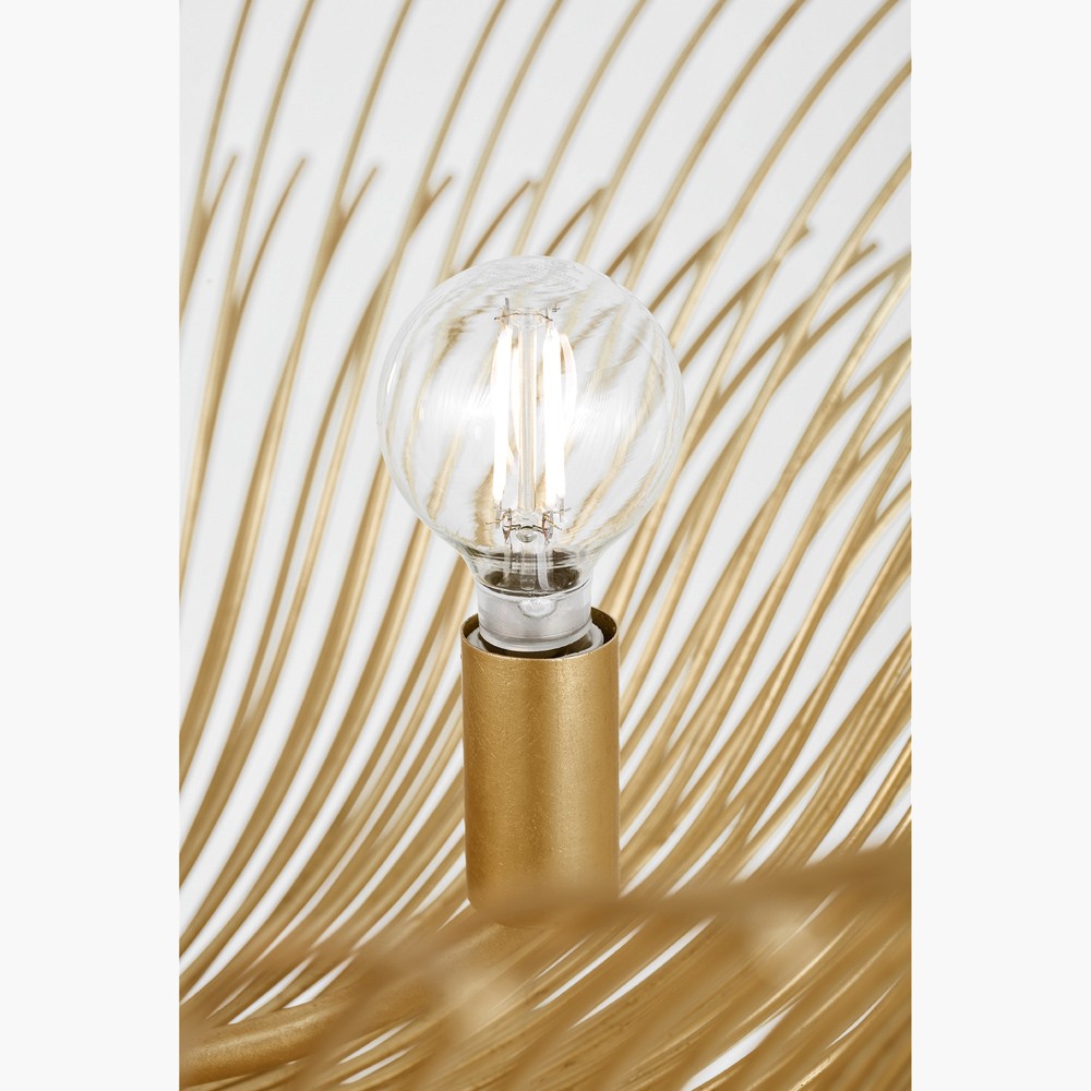 Dorelle French Country Gild Fluted Brass Semi Flush Mount|