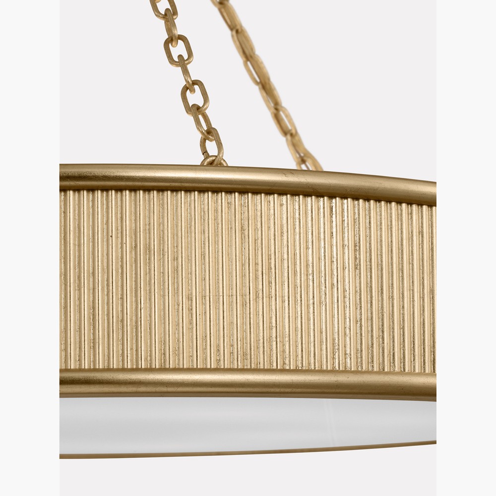 Ritz Traditional Drum Silk Screen Gild Chandelier - 27"|