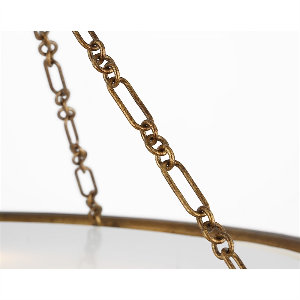 Lenoir Updated Traditional Vintage Gild Chandelier - 24"|