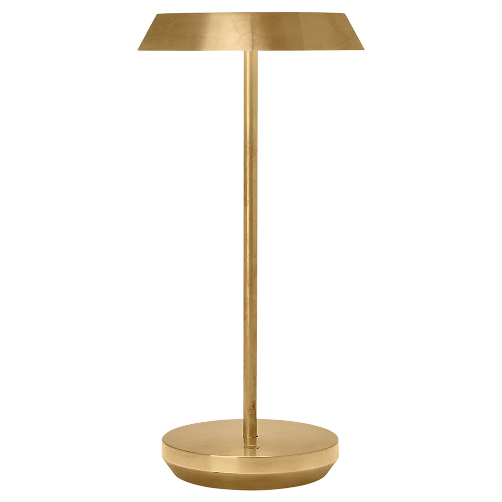 Tepa Modern Classic Natural Brass Rechargeable Outdoor Table Lamp|