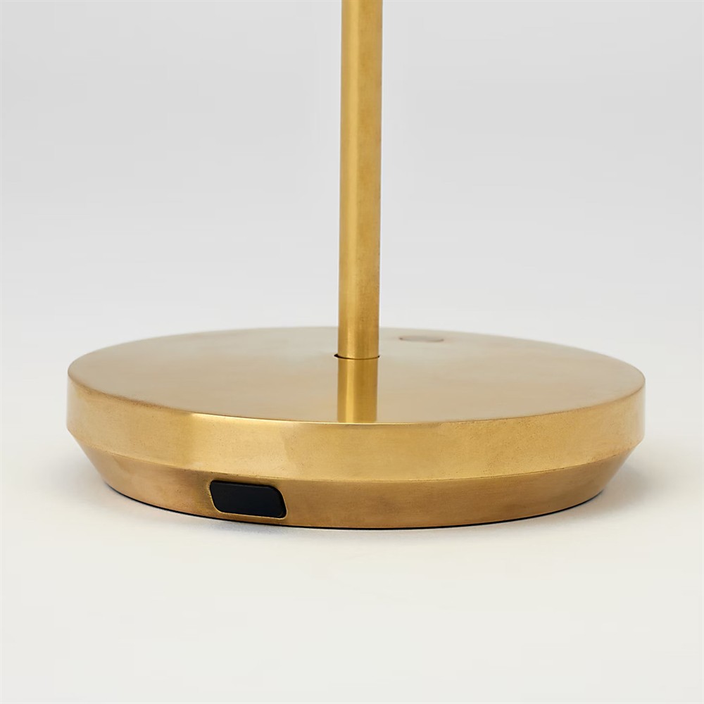 Tepa Modern Classic Natural Brass Rechargeable Outdoor Table Lamp|