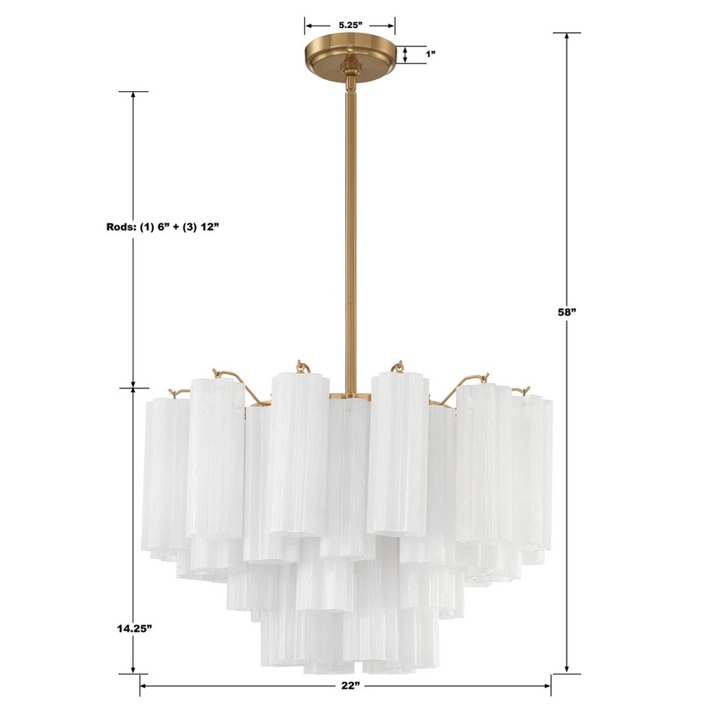 Corin Updated Traditional White Glass 9 Light Chandelier|