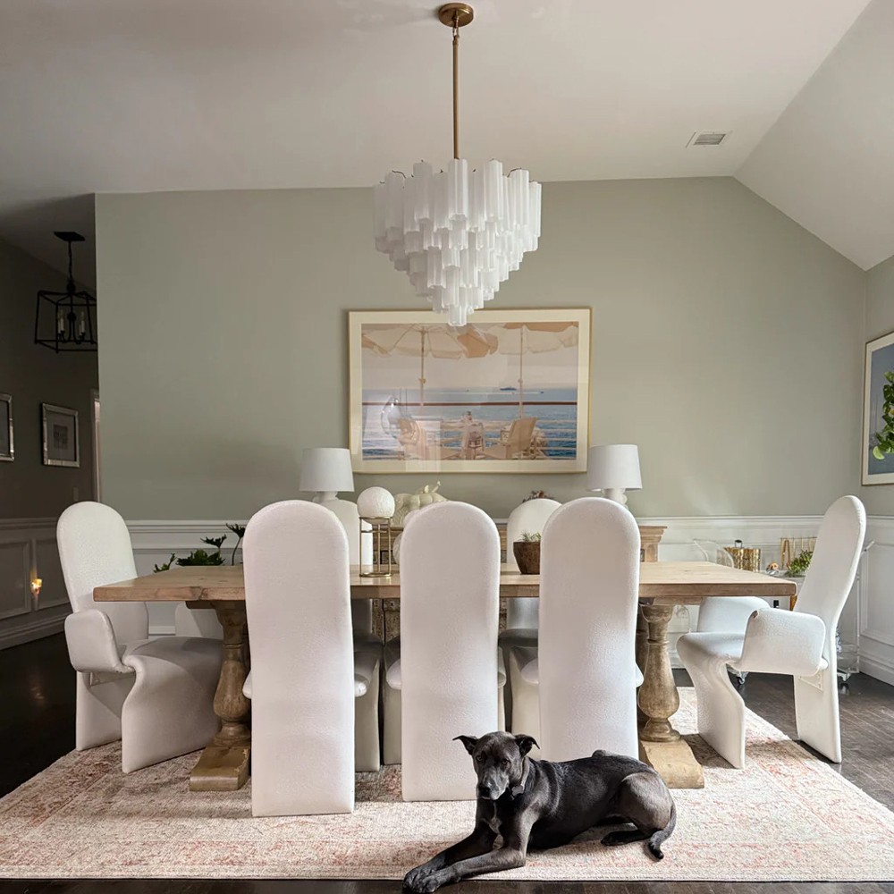 Corin Updated Traditional White Glass 12 Light Chandelier|