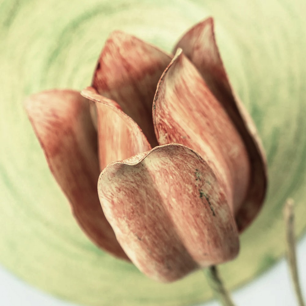 Maribel Updated Traditional Sage Rose Floral Semi Flush Mount|