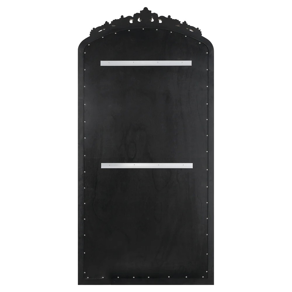 Ardelle Traditional Burnished Brass Arched Floor Mirror|