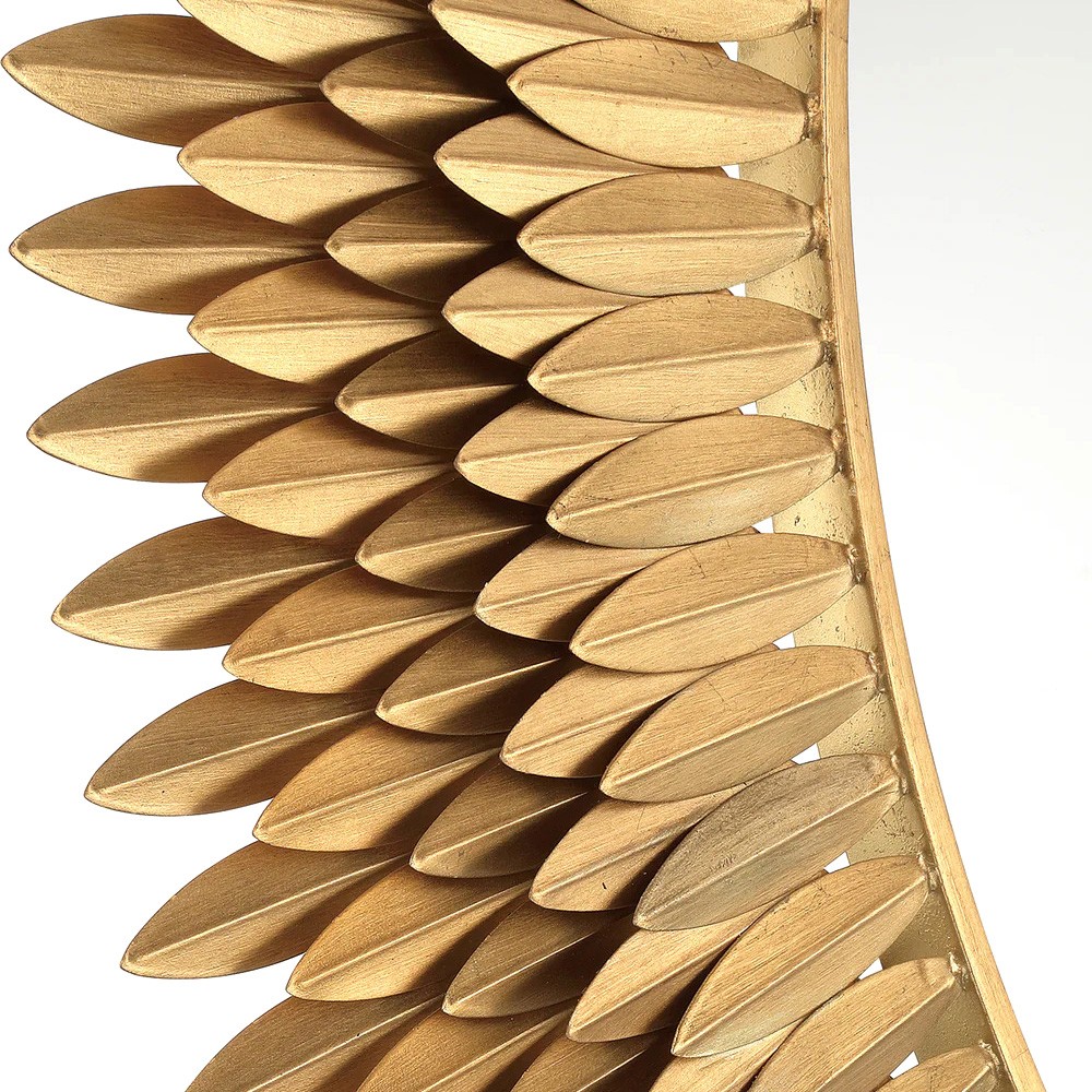 Liora Traditional Antique Gold Sunburst Round Wall Mirror|